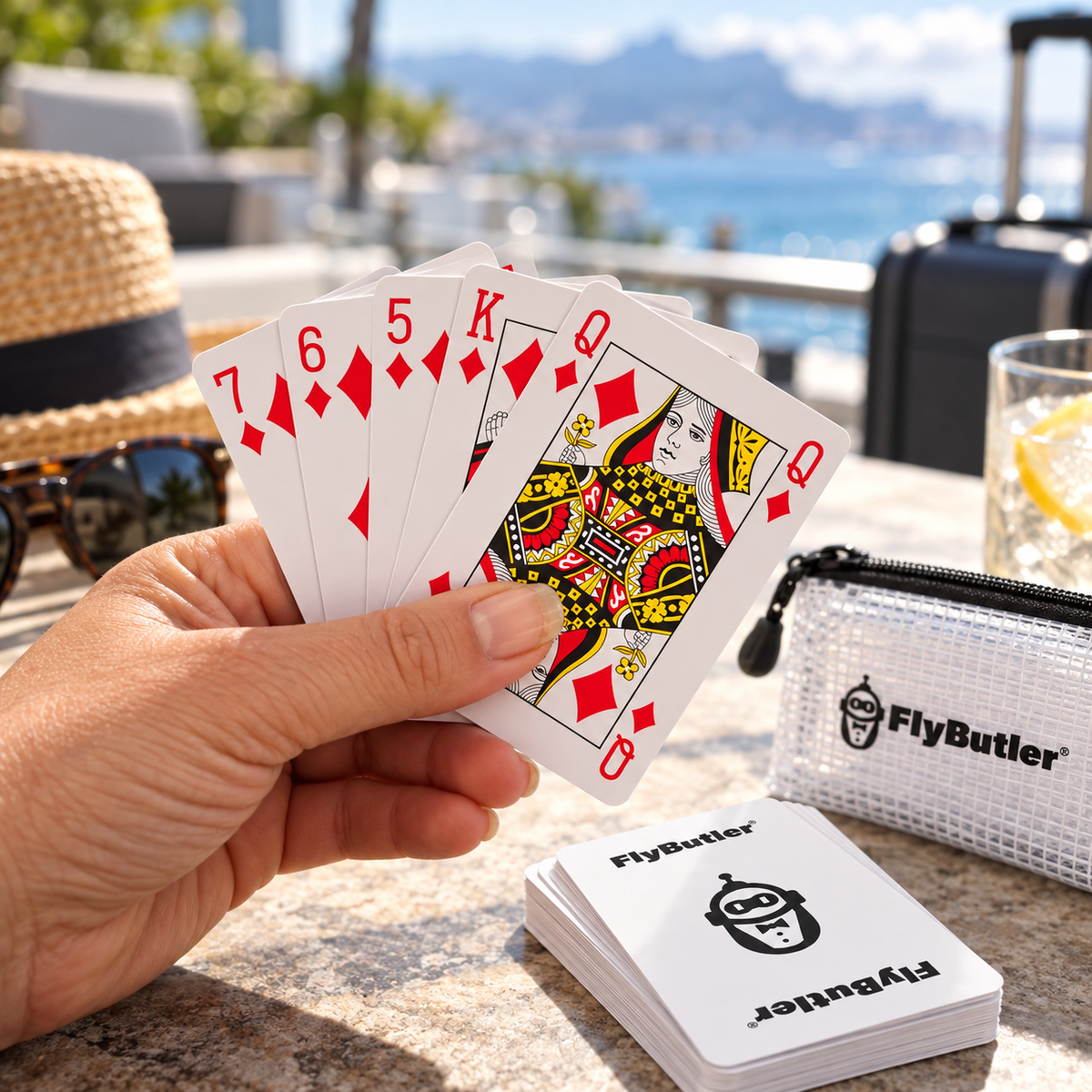 Flybutler Playing Cards - 100 % plast